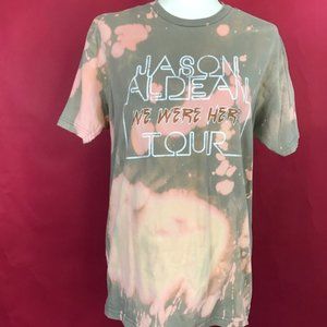 Tie Dye Bleached Jason Aldean Graphic Band Tee